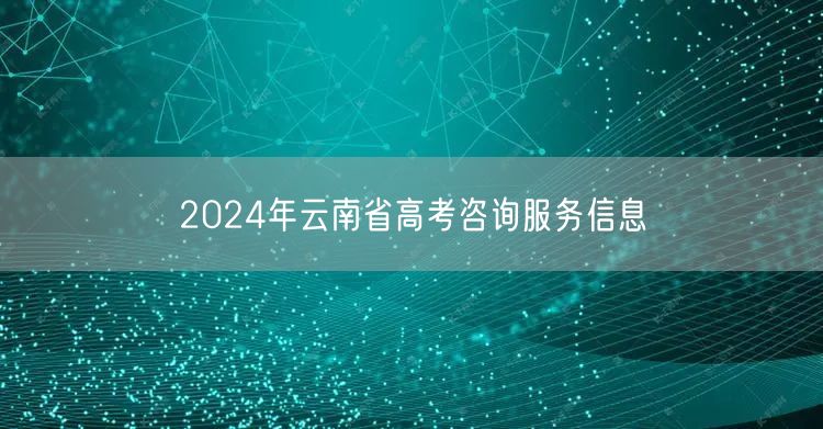 2024年云南省高考咨询服务信息