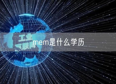 mem是什么学历