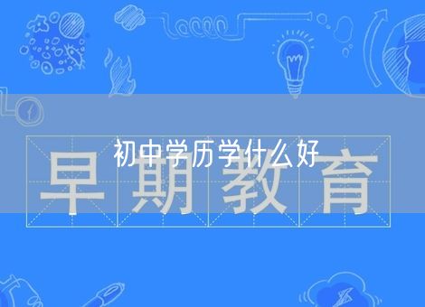 初中学历学什么好