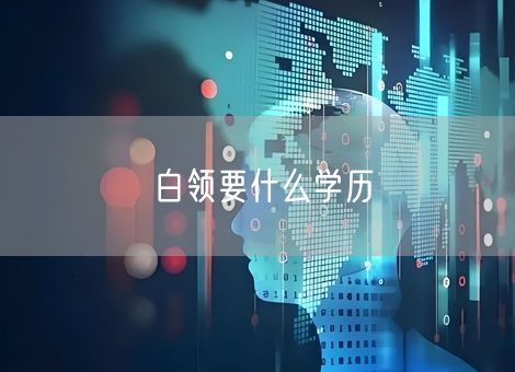 白领要什么学历