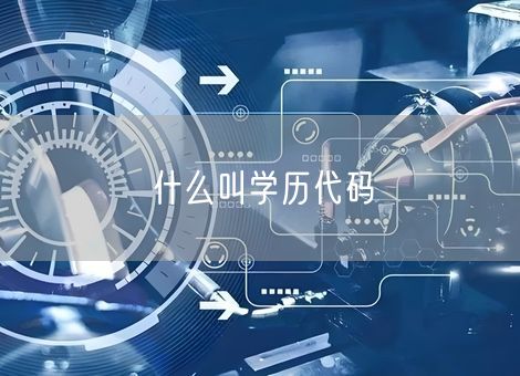 什么叫学历代码
